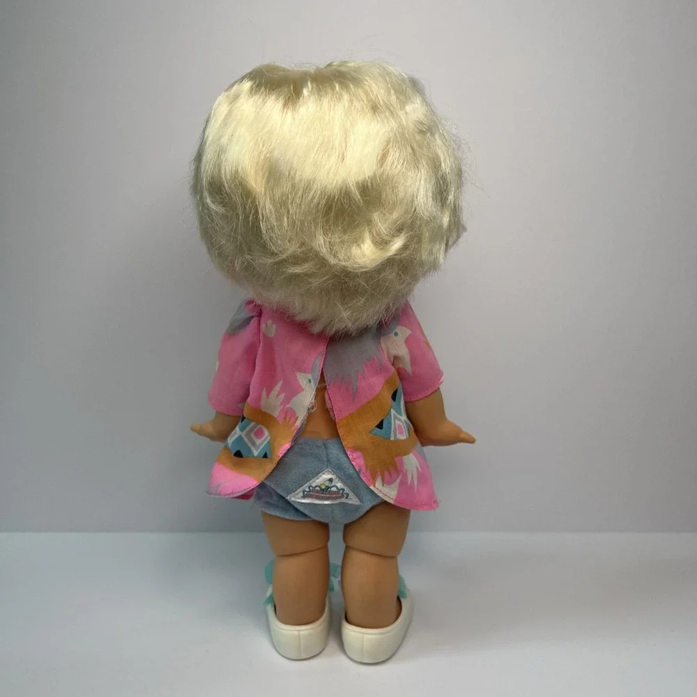 Vintage 1990 Galoob Baby Face So Sorry Sarah #6 Blue Eyes Heidi Dress